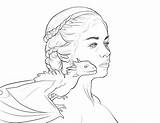 Daenerys Coloring Thrones Targaryen Designlooter Sketch sketch template