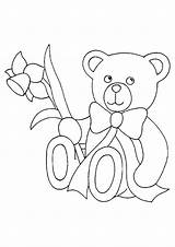 Bear Teddy Coloring Flower Pages Cute Printable Flowers Categories Girl Kids Books sketch template