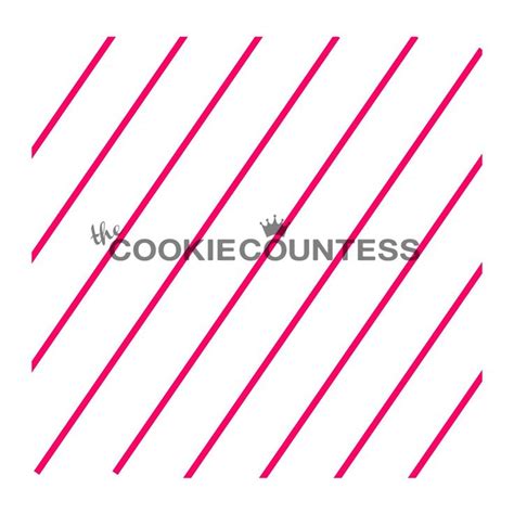 diagonal thin stripe stencil cookie stencils stencils cookie countess