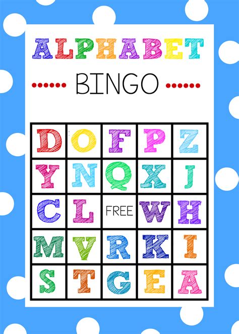 printable alphabet bingo game  printable alphabet bingo