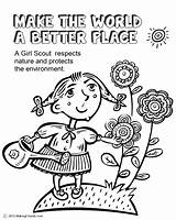 Coloring Girl Daisy Scout Pages Make Better Place Scouts Law Petal Brownie Printable Makingfriends Brownies Leader Color Activities Sheet Sheets sketch template