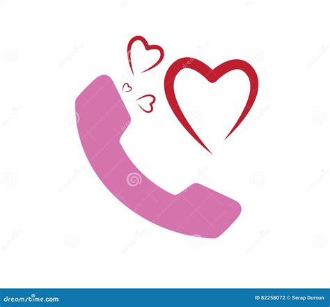 heart  phone icon stock illustration illustration  icon