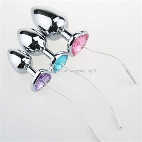 2016 Heart Electro Anal Plug Stainless Steel Butt Beads
