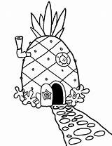 Spongebob Coloring Pages Pineapple Drawing Squidward Easy House Sponge Square Bob Printable Sydney Squarepants Clipart Draw Drawings Sheets Color Cartoon sketch template