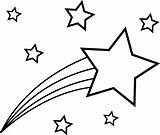 Star Line Clipart Shooting Clip Library Colouring sketch template