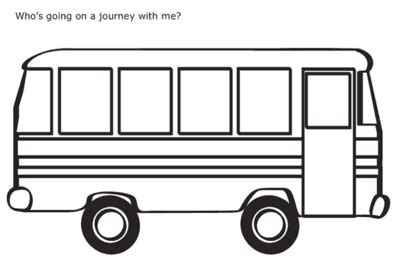 bus outline template school bus coloring page