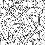 Coloring Abstract Pages Easy Triangle Triangles Geometric Create Color Unique Getdrawings Fun Getcolorings Geometry Types Maths Visit Adult Learning While sketch template