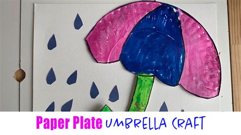 paper plate umbrella craft happy toddler playtime