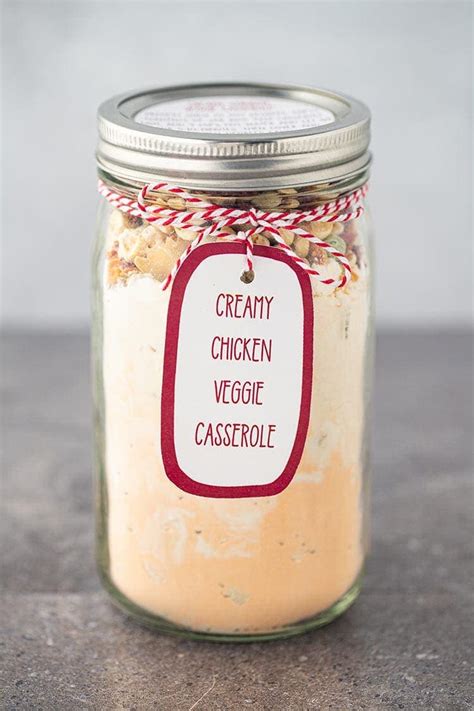creamy chicken veggie casserole meal in a jar make ahead meal mom