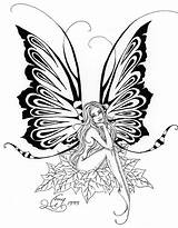 Fairies Butterfly Hadas Colorear Adas Páginas Mythical Pixies sketch template