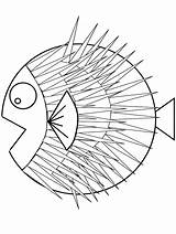 Coloring Fish Pages Puffer Animals Ocean Popular Library Clipart Pufferfish Book Sketch sketch template