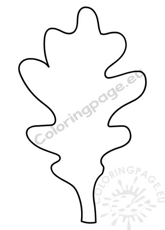 oak leaf template  coloring page