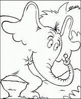 Horton Hears Who Coloring Seuss Dr Kids Printable Worksheets sketch template