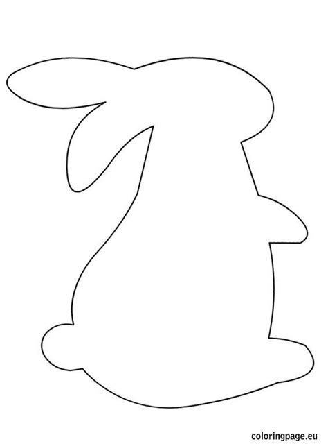 easter bunny outline printable coloring page easter bunny template