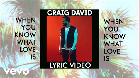 craig david     love  lyric video youtube