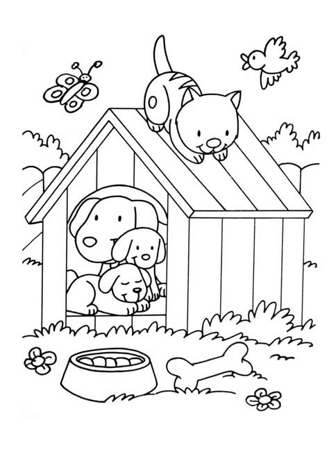house pets coloring pages coloring pages