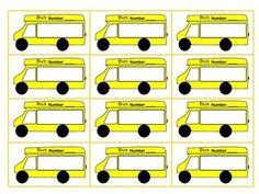 printable school bus  tags  template