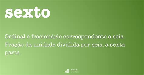 Sexto Dicio Dicionário Online De Português