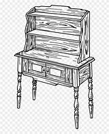 Dresser Chest Clipart Drawers Pinclipart sketch template