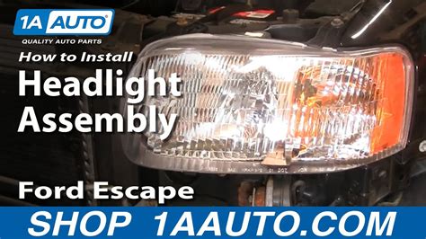 replace headlight   ford escape  auto