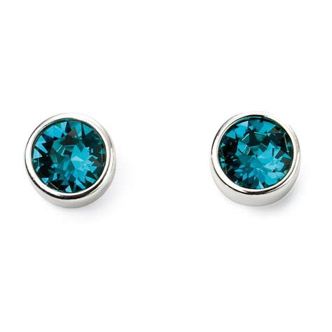 pure silver december birthstone earrings products  gerry browne jewellers uk