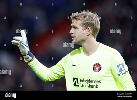 rotterdam fc midtjylland goalkeeper jonas lossl   uefa europa league group  match