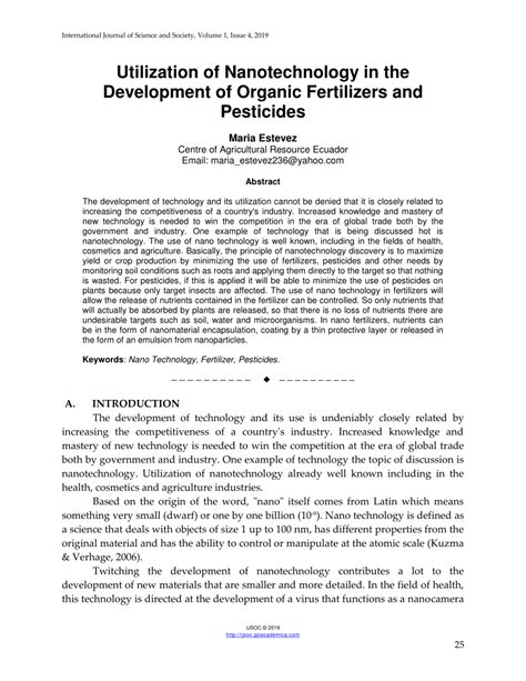 Pdf Utilization Of Nanotechnology In The Development Of Organic