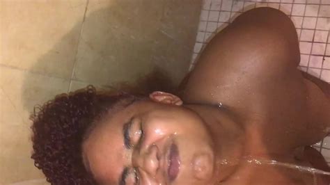 Nasty Ebony Golden Shower Piss Catcher In Mouth And