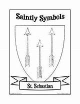 Sebastian Saint Coloring Saints Choose Board sketch template