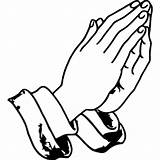Hands Transparent Pray sketch template