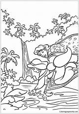 Oasis Coloring Pages Getcolorings Jasmine Aladdin sketch template