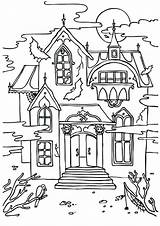 Mansion Coloring Haunted House Pages Disney Halloween Drawing Coloring4free Foggy Getcolorings Colouring Getdrawings Printable Kids Sheets Color Print Paintingvalley Colorings sketch template