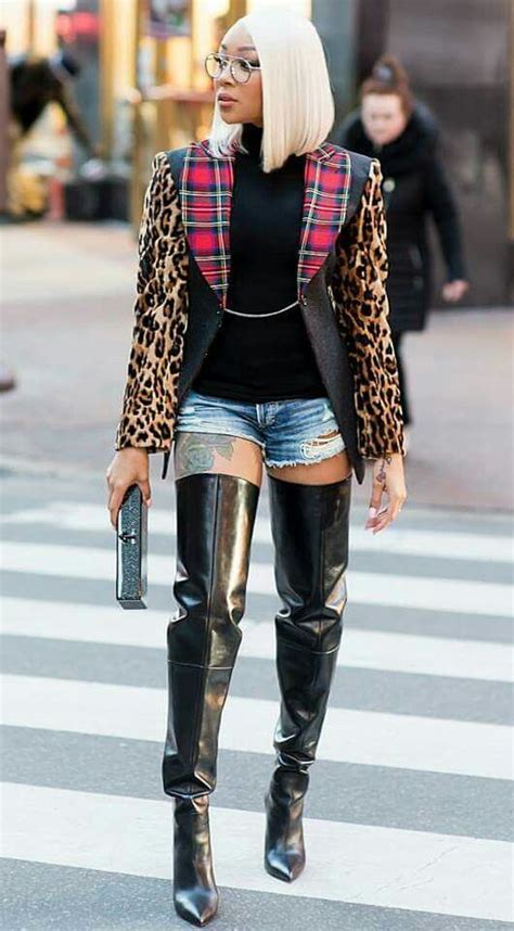 Pin By Brian On Boots High Knee Boots Outfit Leather Thigh High