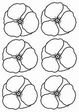 Poppy Template Poppies Craft Remembrance Cut Coloring Templates Printable Crafts Kids Pages Colouring Veterans Craftnhome Instructions Anzac Wreath Sunday Color sketch template