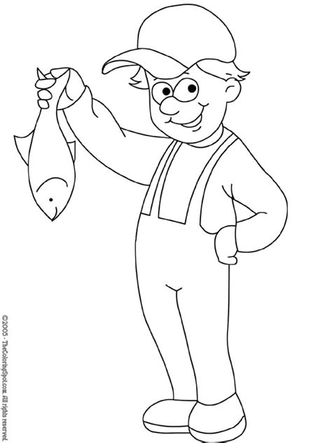 fisherman coloring page audio stories  kids  coloring pages