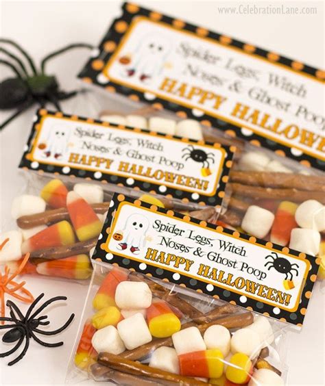 halloween treat bag tags  printable halloween pinterest
