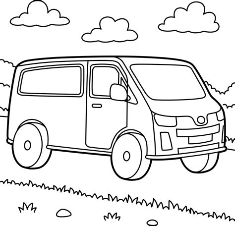 van  vehicle coloring pages