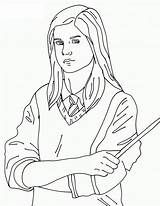 Potter Ginny Weasley Kolorowanka Lovegood Druku Coloringhome Drukowania Poudlard sketch template