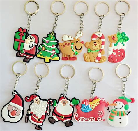 pcs mixed  designs cm santa claus key chains christmas gift soft