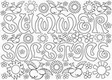 Colouring Summer Solstice Printable sketch template