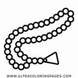 Rosario Rosary Ultracoloringpages Collana Cadena Accesorio Clipartmag Alvise sketch template