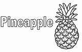 Pineapple Coloring Printable Pages Template Print Clipart Color Popular Clip Peterainsworth Library Coloringhome sketch template