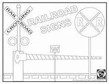 Coloring Pages Railroad Signs Train Berwick Railfan Webs Tracks sketch template