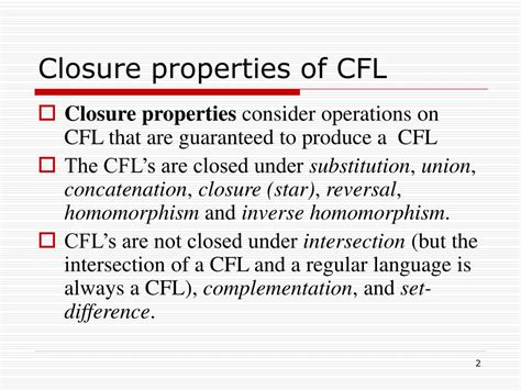 closure properties  context  languages powerpoint