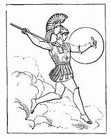 Ares God War Greek Mythology Sketch Drawing Coloring Kids Pages Template sketch template