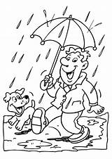 Coloring Rain Pages sketch template
