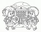 Coloring Pages School Kids First sketch template
