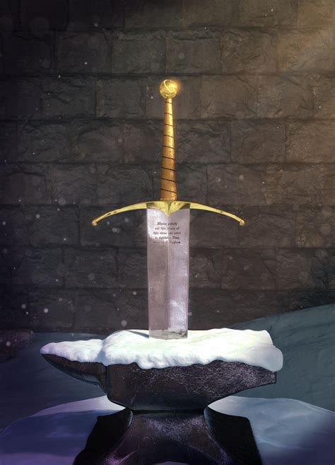 sword   stone tribute art finished projects blender