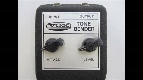 vintage vox tonebender fuzz pedal audio demonstration youtube