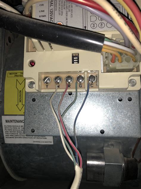 thermostat furnace ac wiring question  pics electricians